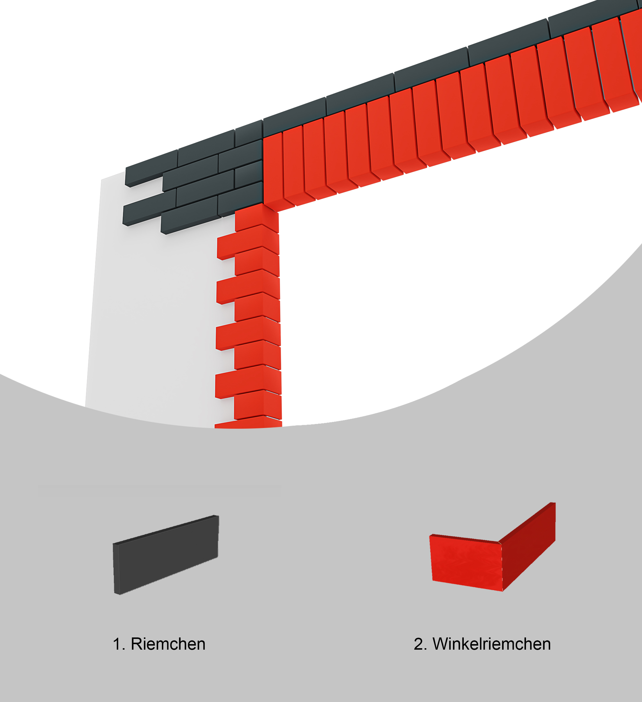gekl-Winkelriemchen- 240+115x9x45 mm