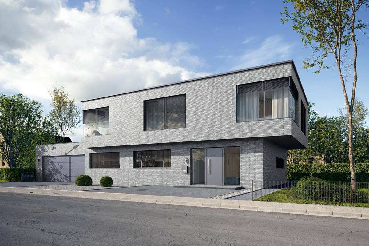 Referenz Klinkerriemchen Klinker Riemchen Wiehl-LF